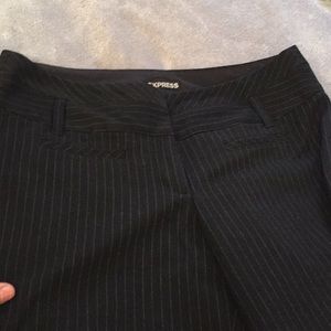 Black vertical stripes work pants
